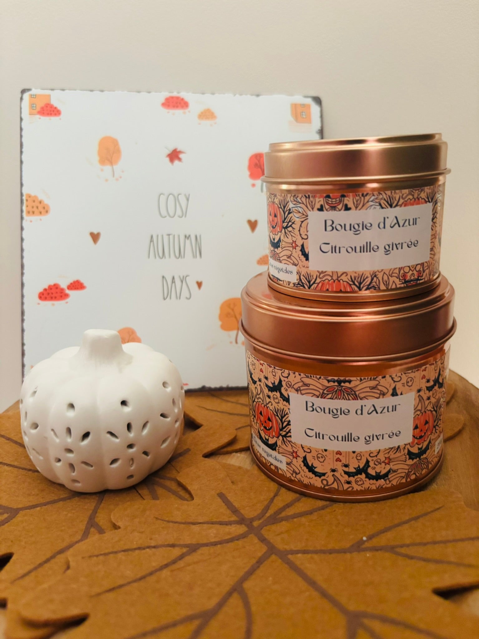 Bougie Citrouille givrée